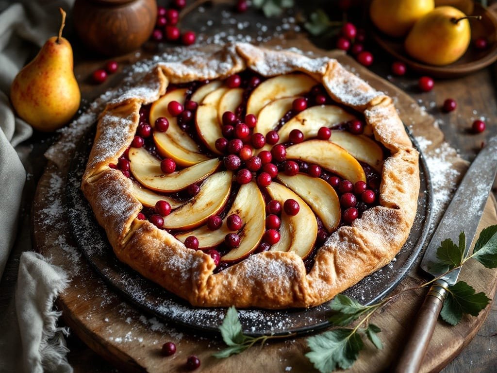 Rustic Pear and Cranberry Galette Recipe - The Kitchens Aid - The Kitchens Aid