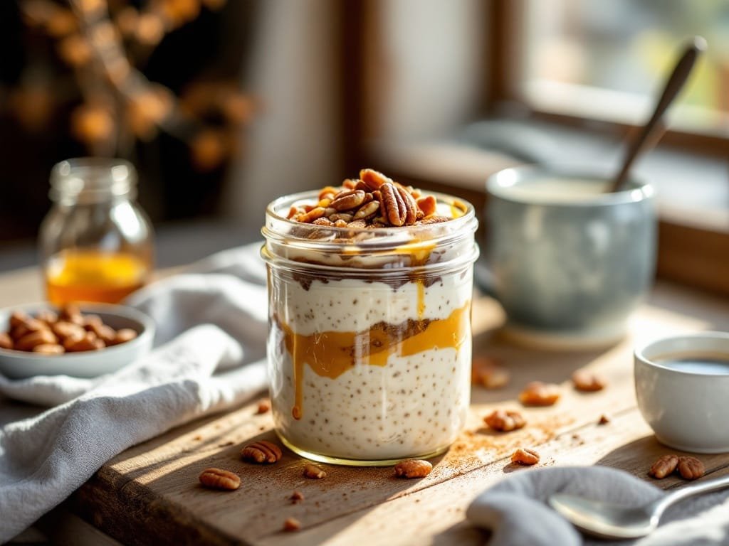 Creamy Maple Pecan Overnight Oats - The Kitchens Aid - The Kitchens Aid
