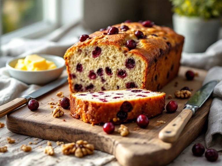 Homemade Cranberry Walnut Bread Recipe