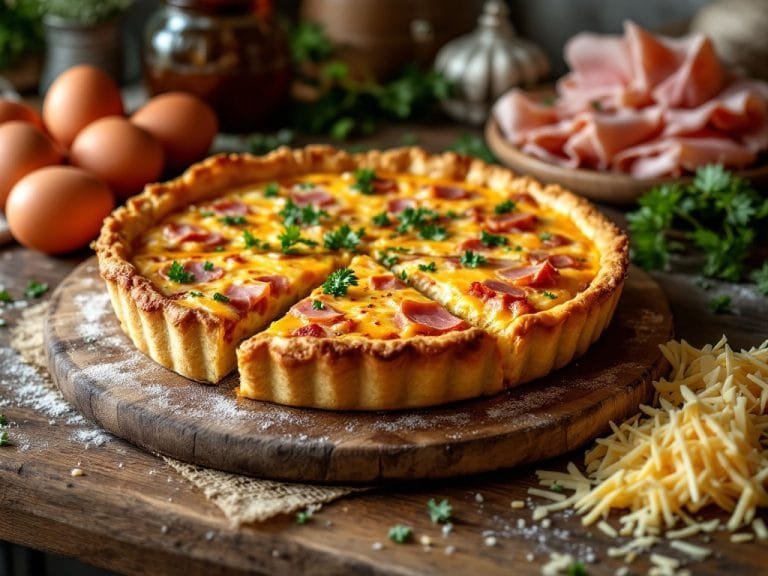 Irresistibly Easy Ham and Cheese Quiche Recipe