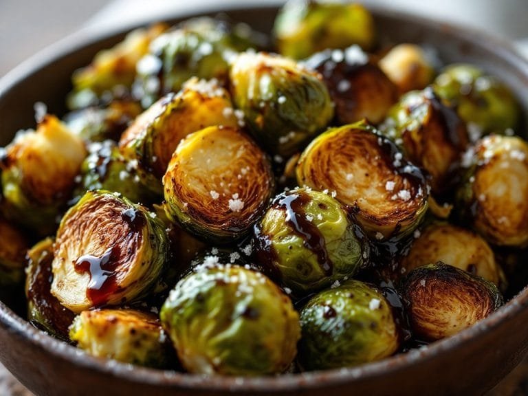 Roasted Brussels Sprouts with Sweet Balsamic Glaze