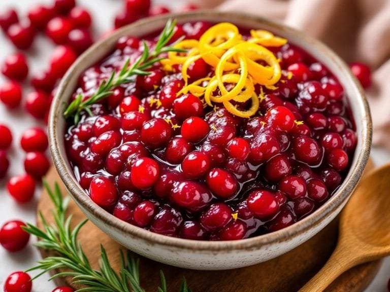 Festive Cranberry Sauce with Fresh Orange Zest