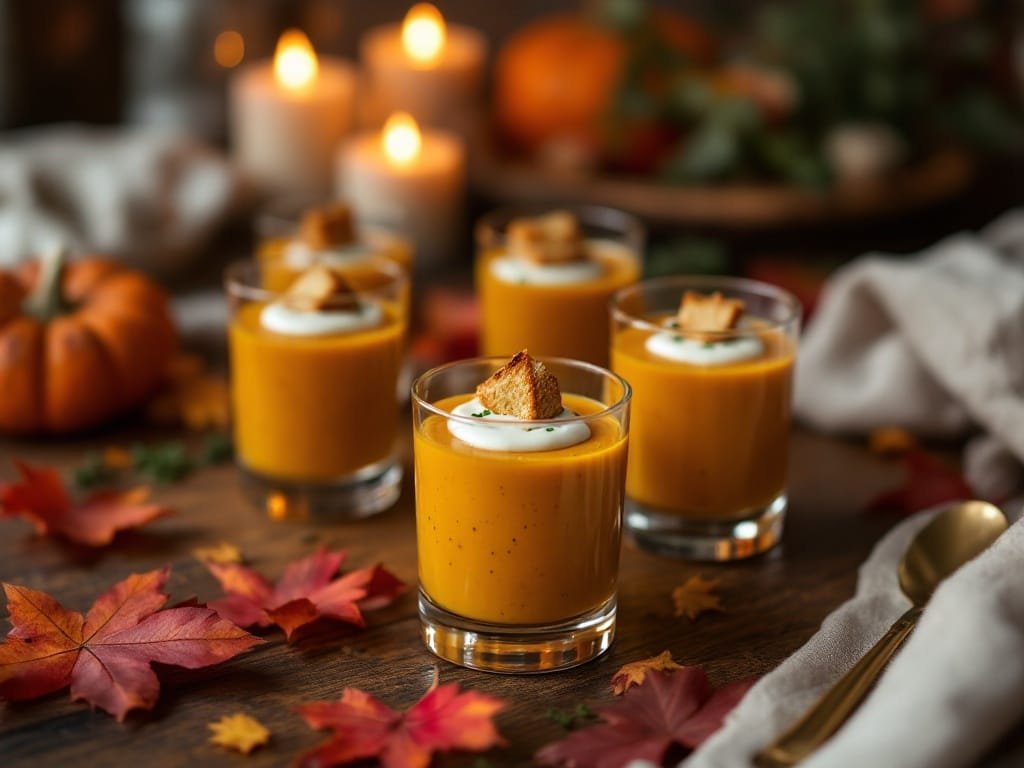 Cozy Roasted Butternut Squash Soup Shooters Perfect Fall Appetizer - The Kitchens Aid - The Kitchens Aid