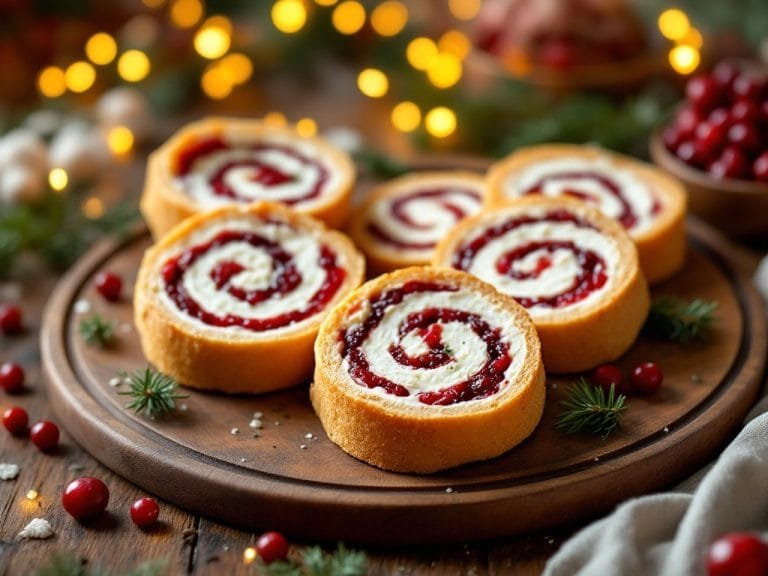 Cranberry and Cream Cheese Pinwheels – Perfect for Holiday Appetizers