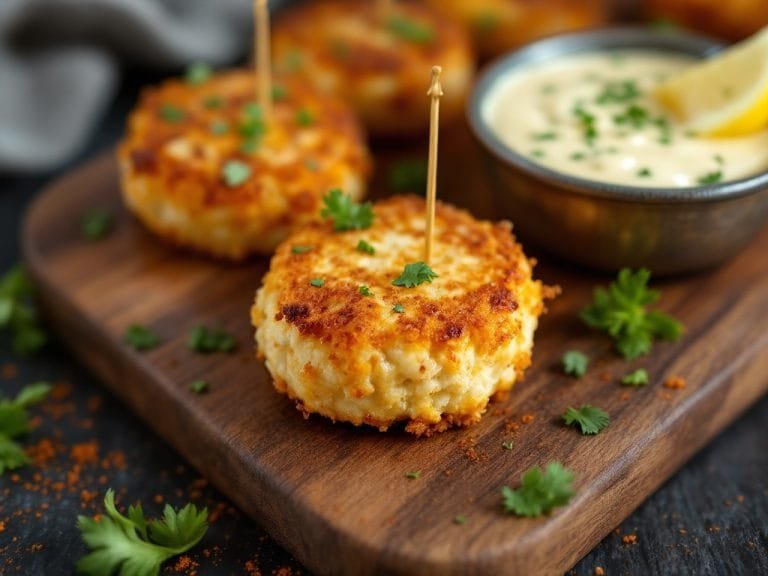 Mini Crab Cakes with Creamy Remoulade Sauce