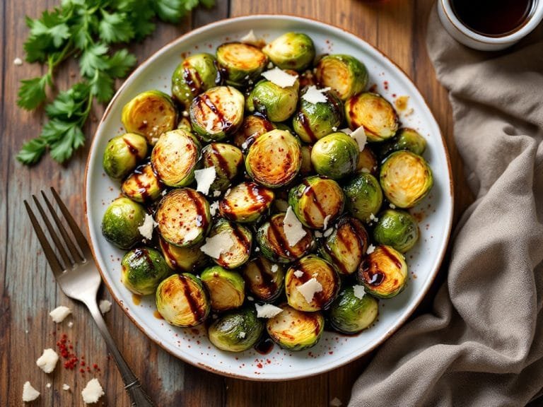 Elevate Your Dinner with Roasted Brussels Sprouts and Balsamic Glaze