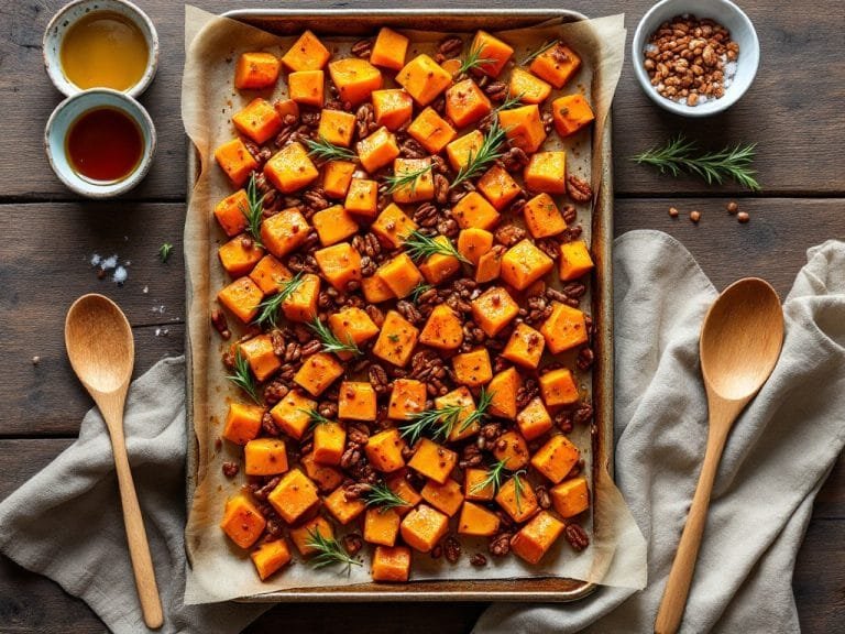 Sweet and Savory Maple Roasted Butternut Squash