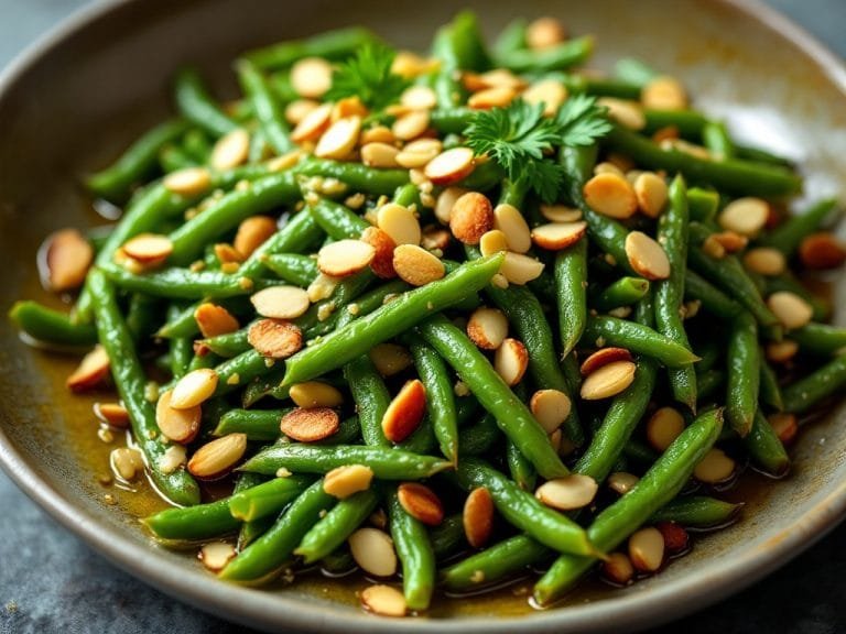 Sautéed Green Beans with Crunchy Almonds – a Perfect Side Dish