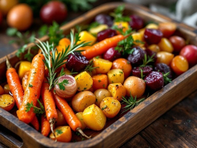 Colorful Roasted Root Vegetables – Parsnips, Carrots and Beets … O My!