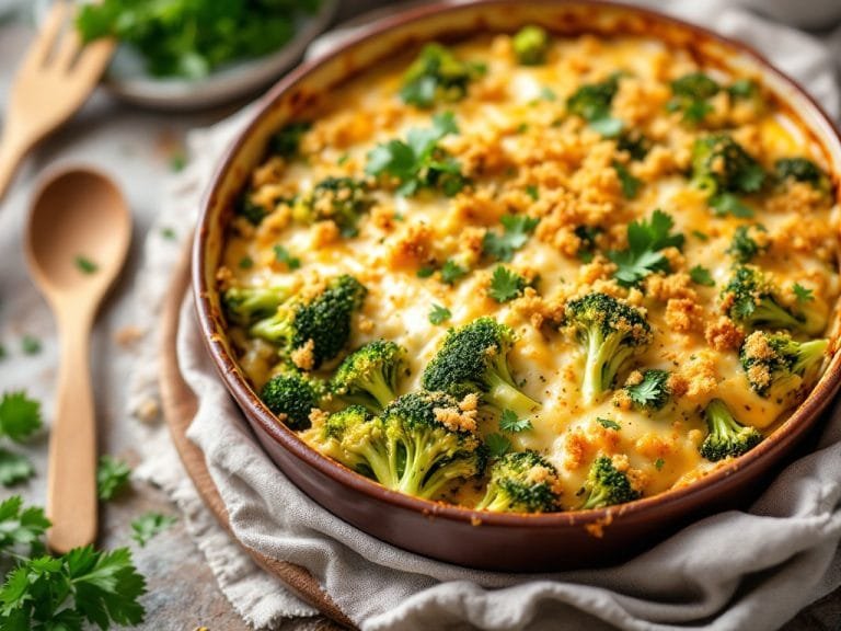 Creamy Broccoli Cheese Casserole Bake