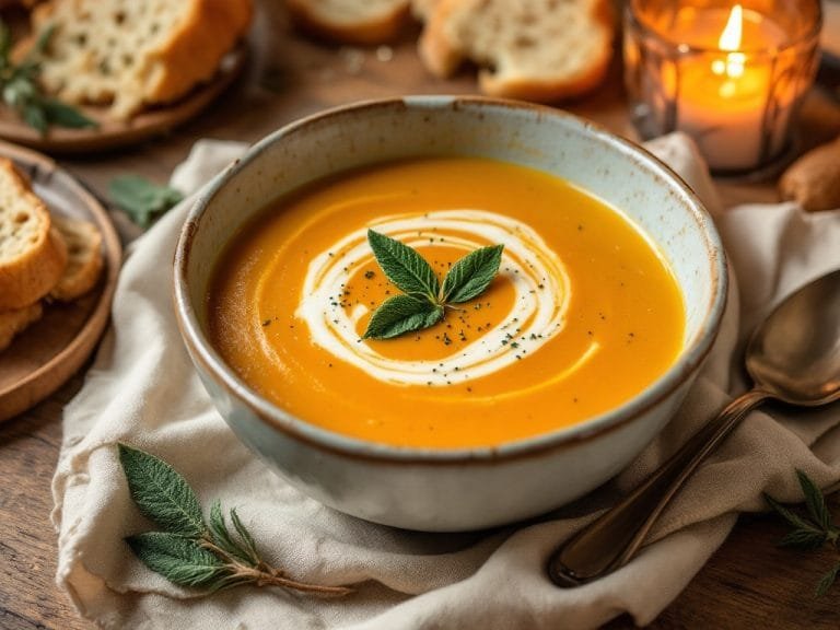 Butternut Squash Soup with Sage