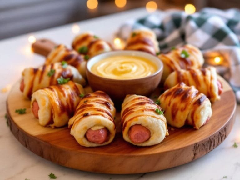 Pigs in a Blanket with Creamy Dijon Mustard Dip
