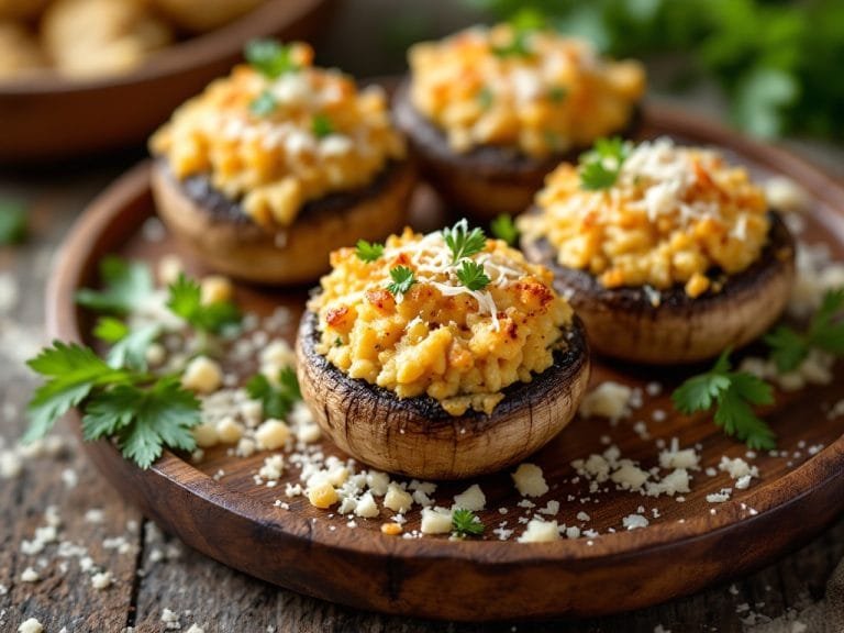 Savory Stuffed Mushrooms with Parmesan and Garlic