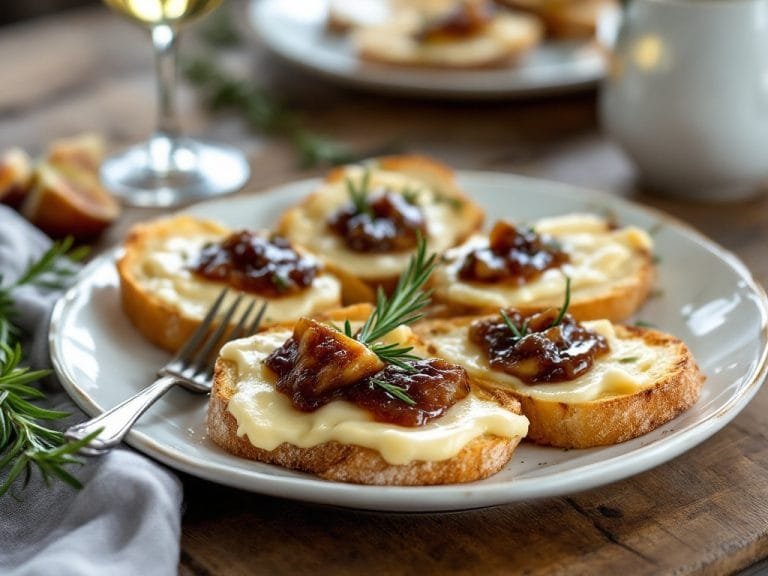Brie and Fig Jam Crostini Recipe for Elegant Appetizers