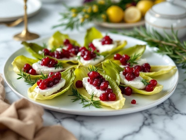 Cranberry Goat Cheese Stuffed Endive Recipe for Elegant Entertaining