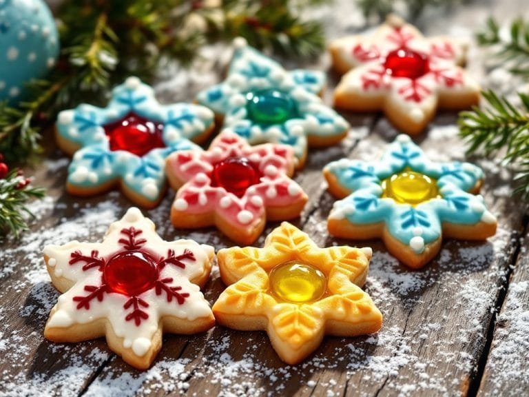 Vibrant Holiday Stained Glass Window Cookies