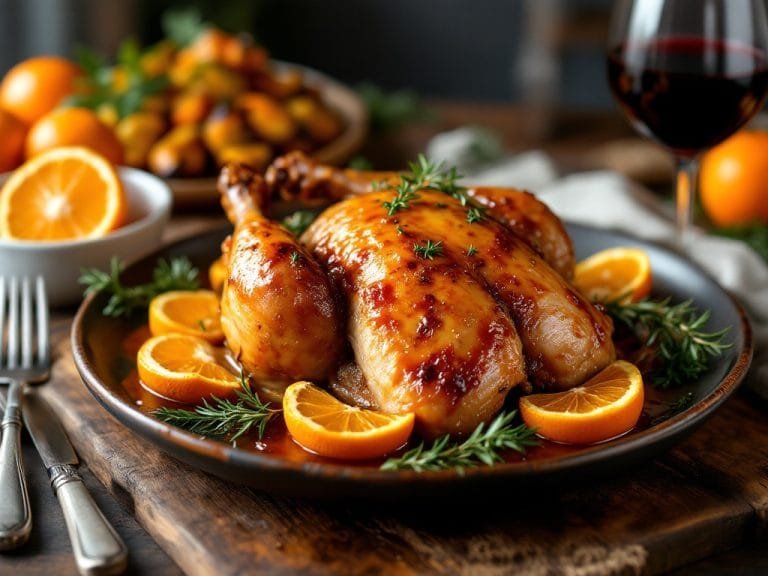 Savory Roast Duck with Orange Sauce Recipe