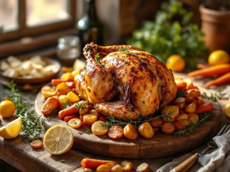 Easy Roast Chicken with Lemon and Thyme