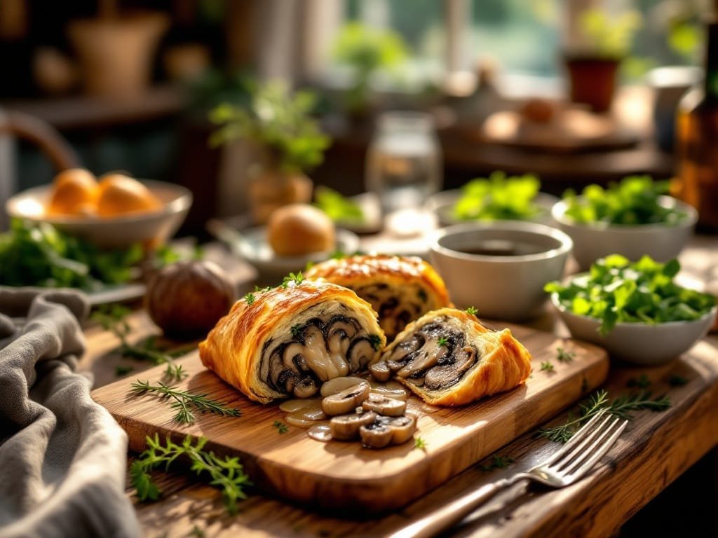 Cozy Vegetarian Mushroom Wellington Recipe - The Kitchens Aid - The Kitchens Aid