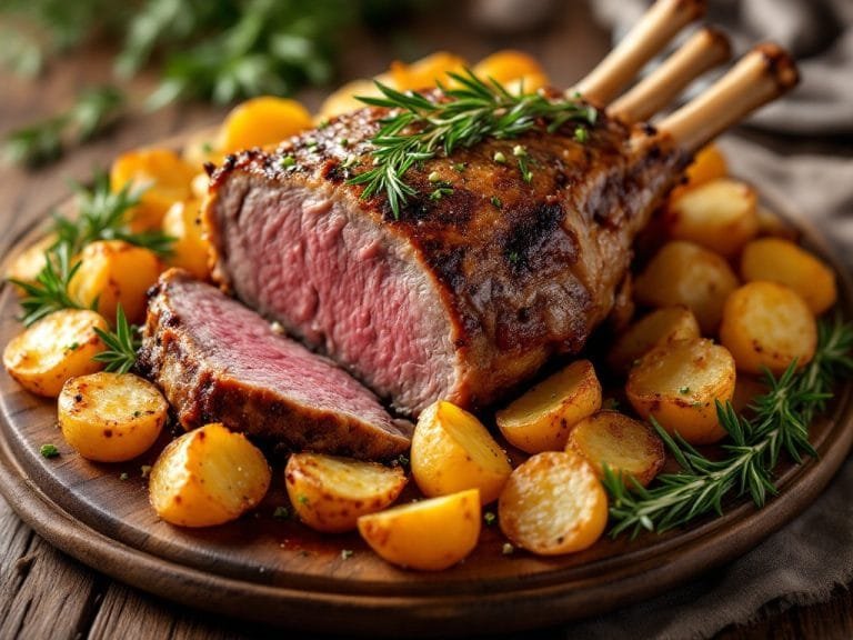 Savory Roasted Leg of Lamb with Rosemary and Garlic