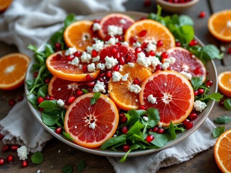 Winter Citrus Salad with Pomegranate and Feta Refreshing and Flavorful