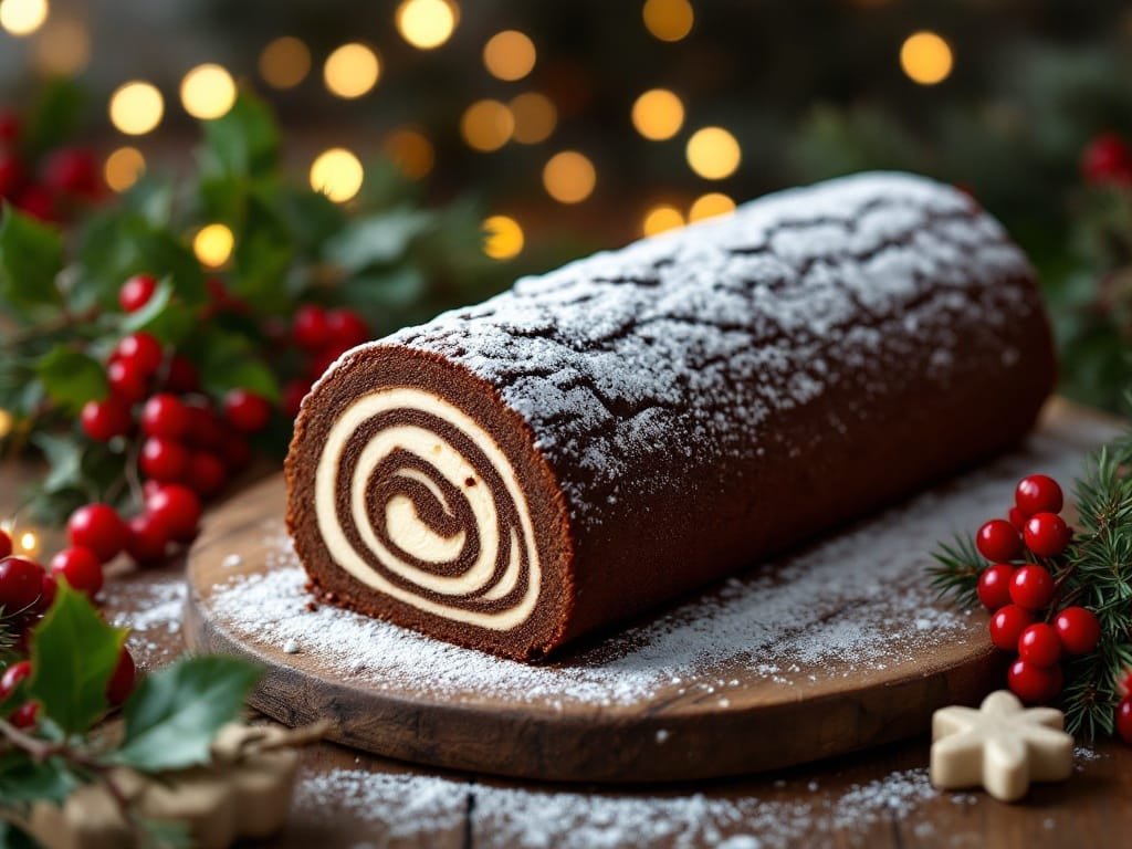 Christmas Dessert Idea Classic Yule Log Recipe - The Kitchens Aid - The Kitchens Aid