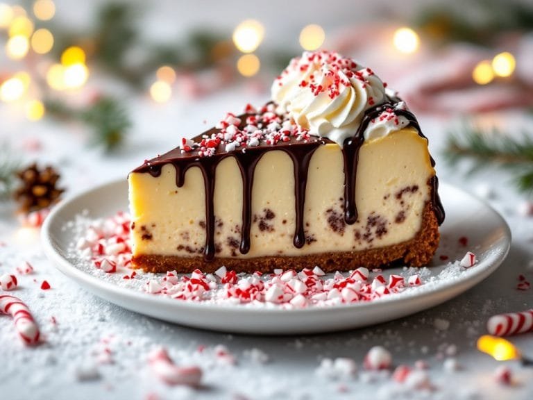 Peppermint Bark Cheesecake Holiday Dessert Idea