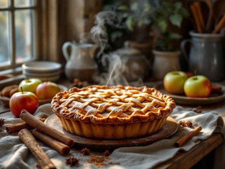 Cozy Spiced Apple Pie with Beautiful Lattice Crust