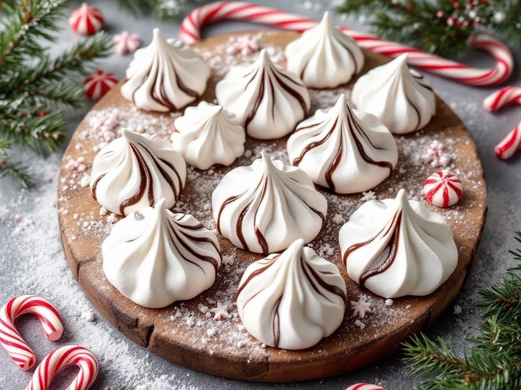 Chocolate Dipped Peppermint Meringues Recipe - The Kitchens Aid - The Kitchens Aid