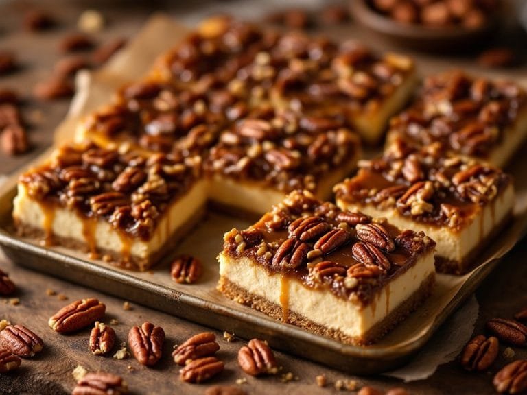 Decadent Pecan Pie Cheesecake Bars