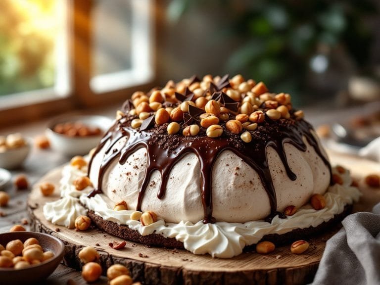 Decadent Chocolate Hazelnut Pavlova Delight
