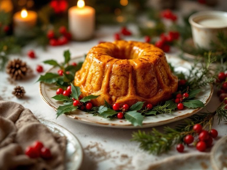 Festive Figgy Pudding with Decadent Hard Sauce