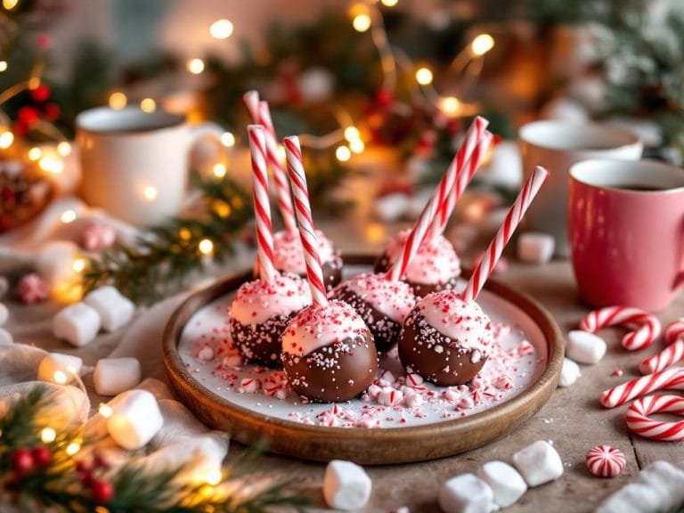 Festive Candy Cane Marshmallow Pops Recipe