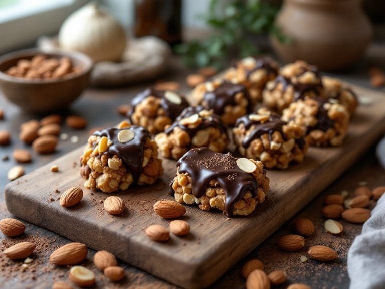Easy Homemade Chocolate Covered Almond Clusters