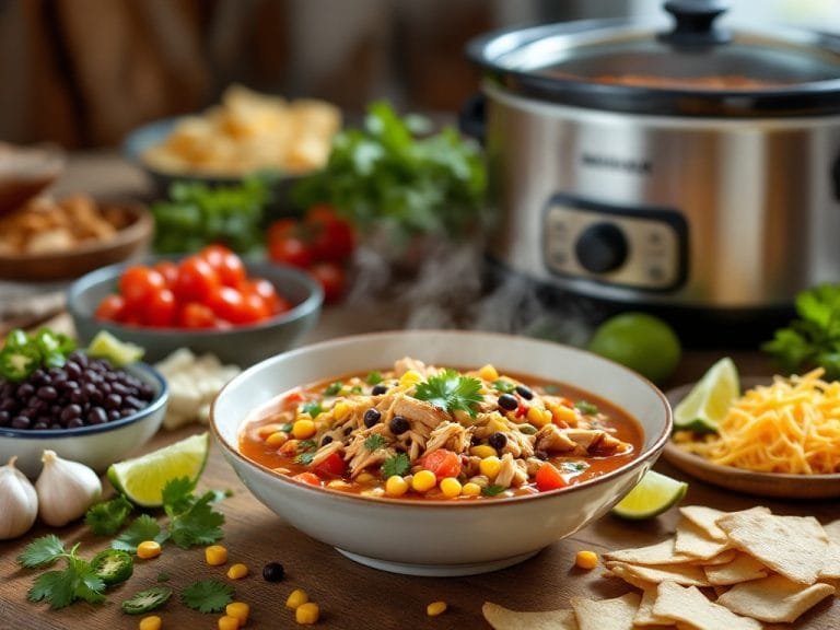 Crockpot Chicken Tortilla Soup