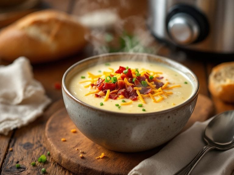 Cozy Crockpot Creamy Potato Soup Recipe