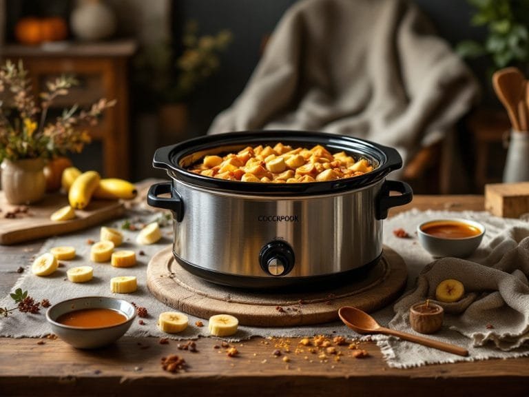 Cozy Crockpot Banana Bread Pudding Recipe
