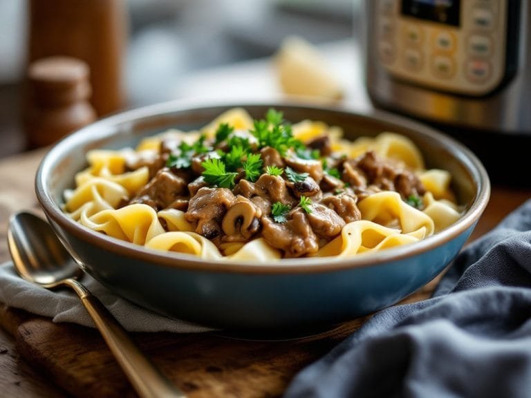 Comforting Instant Pot Beef Stroganoff Recipe