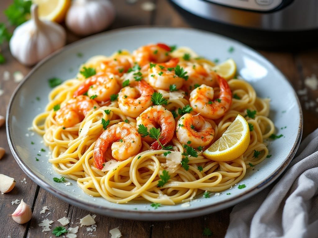 Easy Instant Pot Shrimp Scampi Recipe - The Kitchens Aid - The Kitchens Aid