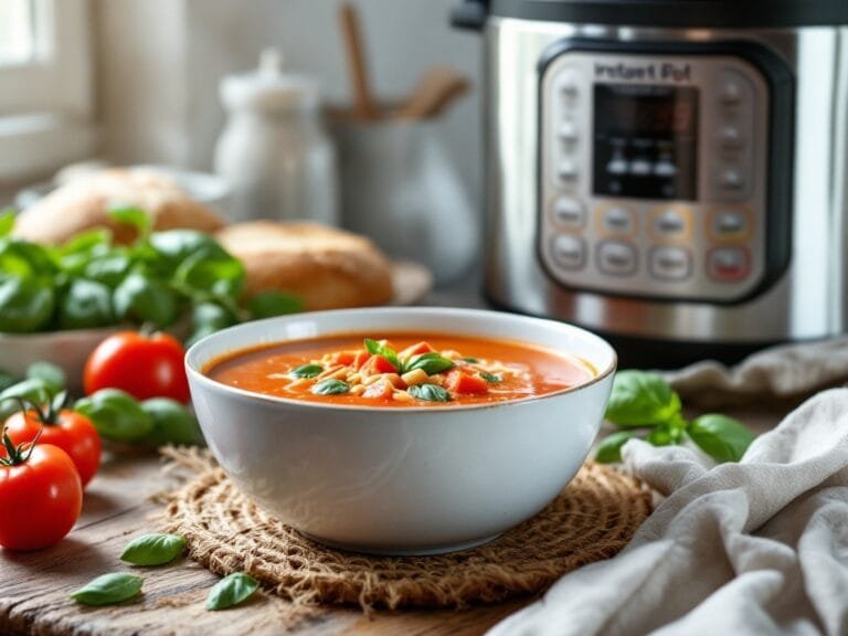 Cozy Instant Pot Tomato Basil Soup Recipe