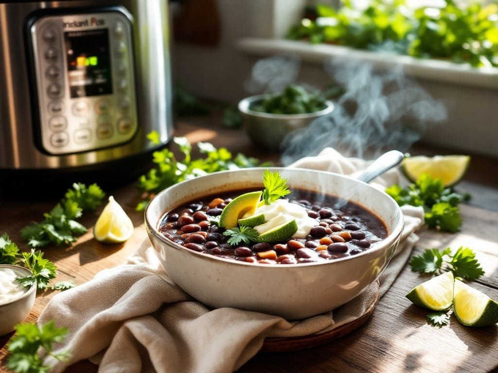 Cozy Instant Pot Black Bean Soup Recipe - The Kitchens Aid - The Kitchens Aid