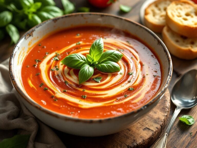 Creamy Comfort Tomato Basil Soup