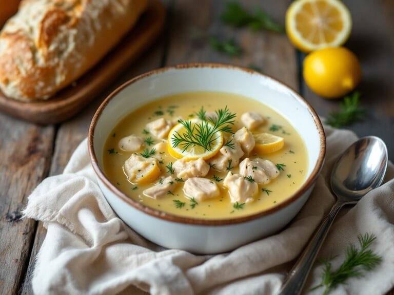 Cozy Greek Avgolemono Soup Recipe