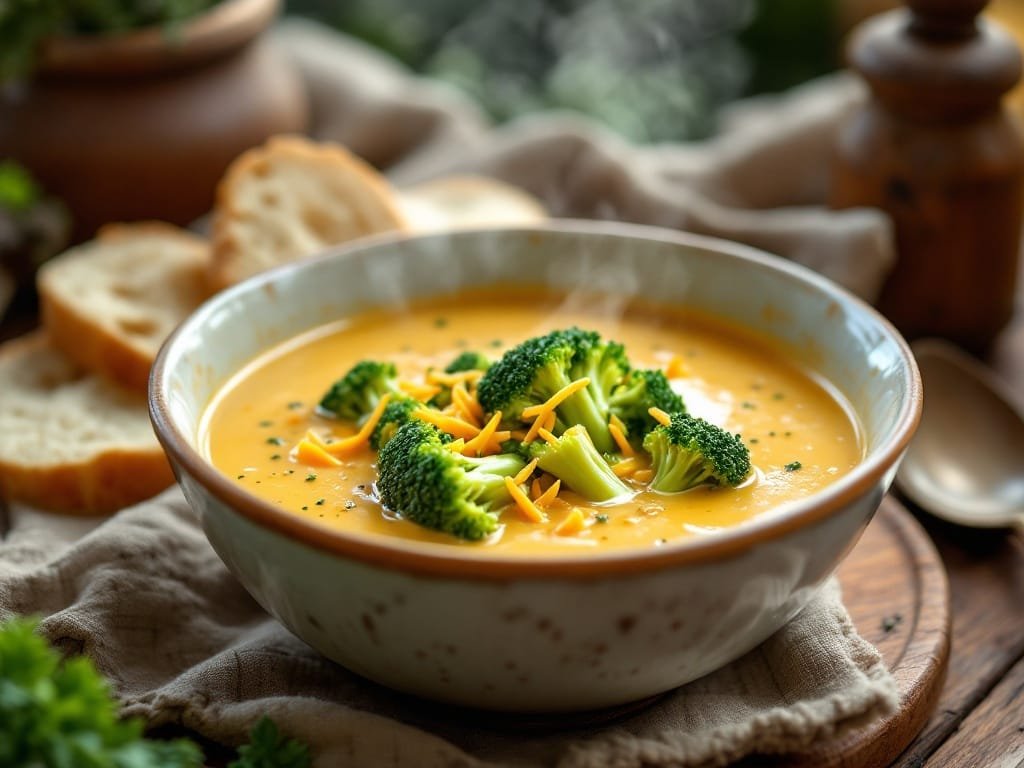 Cozy Homemade Broccoli Cheddar Soup - The Kitchens Aid - The Kitchens Aid