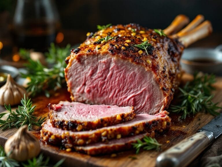 Tender Garlic Rosemary Roasted Leg of Lamb Recipe