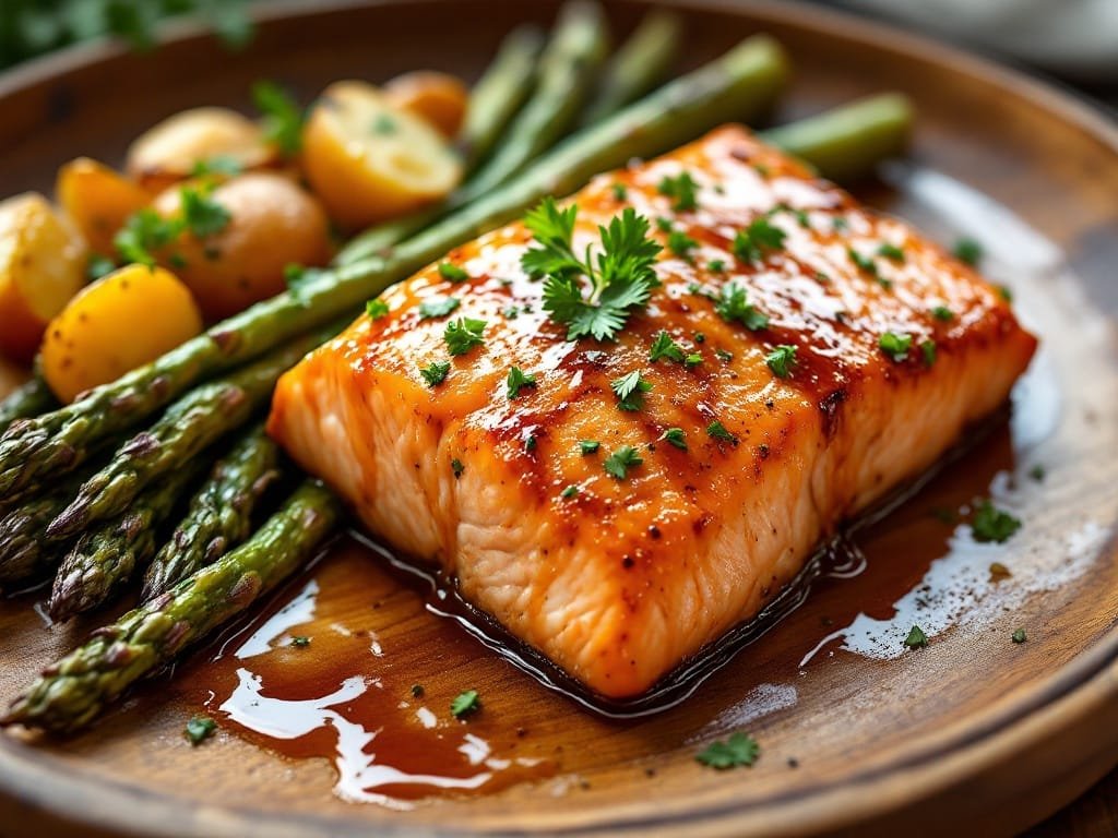 Maple Dijon Glazed Salmon Bake - The Kitchens Aid - The Kitchens Aid