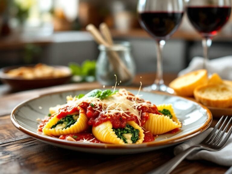 Delicious Spinach and Ricotta Stuffed Shells Recipe