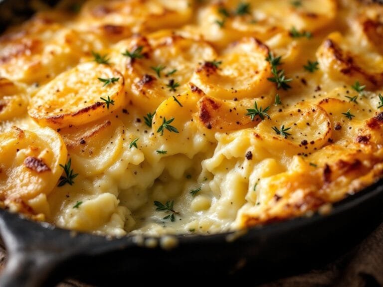 Decadent Baked Scalloped Potatoes with Creamy Gruyère