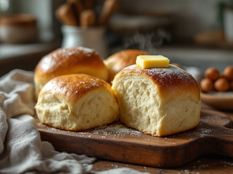 Fluffy Buttery Parker House Rolls Made from Scratch
