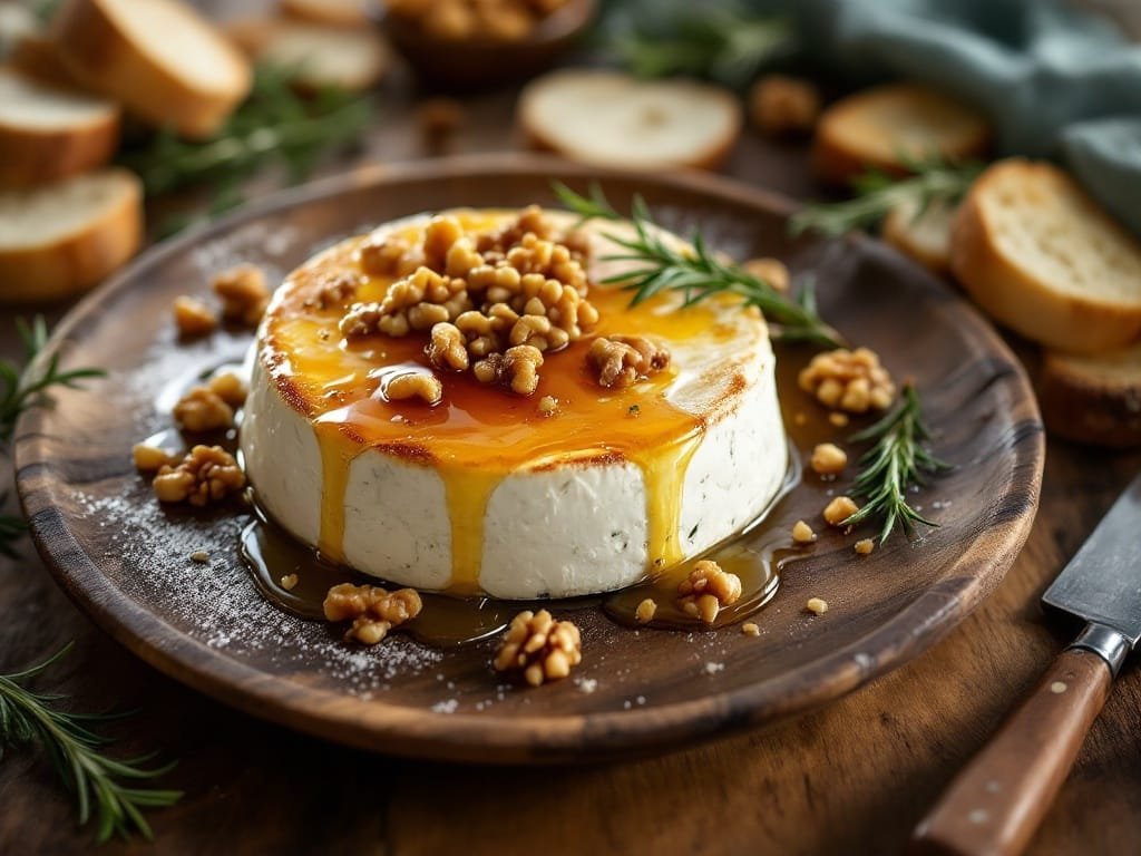 Warm Baked Goat Cheese with Honey and Walnuts - The Kitchens Aid - The Kitchens Aid